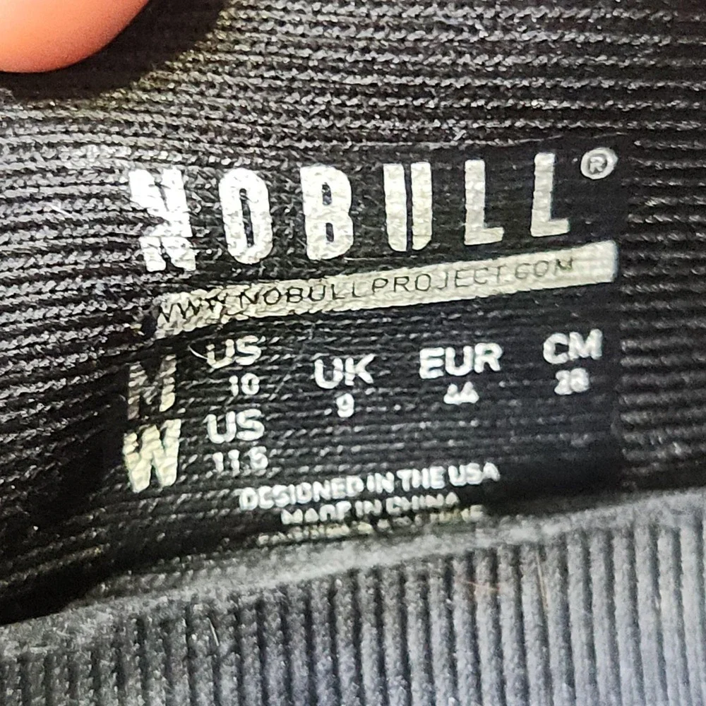 NOBULL Trainer Shoes Mens 10 Black Gray Low Top Gym Training Athletic Sneakers